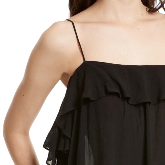 NWT Intimately Free People Black Cascades Ruffle Camisole Top M - Picture 9 of 9